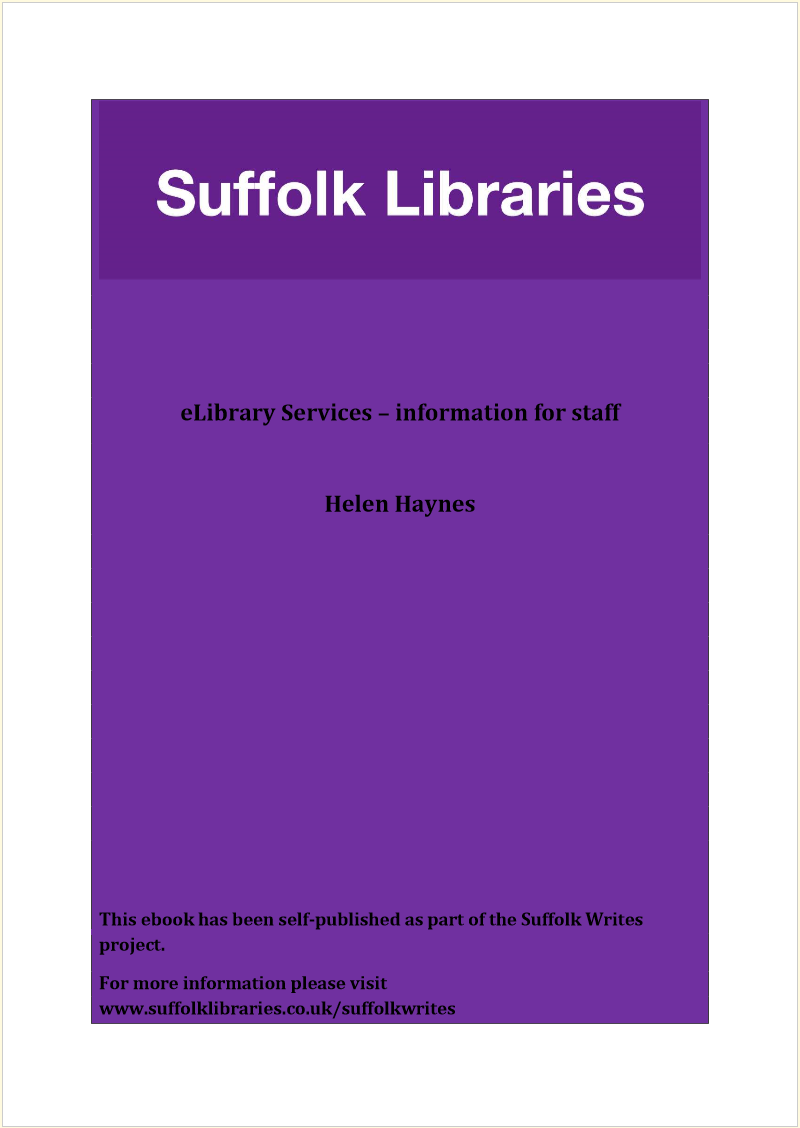 Title details for eLibrary services information for staff by Helen Haynes - Available